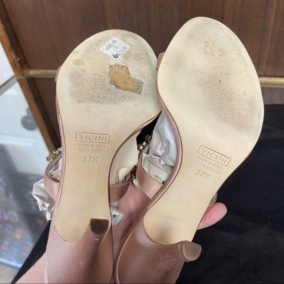 Giuseppe Zanotti jeweled bling gemstone satin heel - Picture 8 of 12